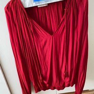 Ramy Brook Paris Peasant Blouse w/ Elasticized Hem